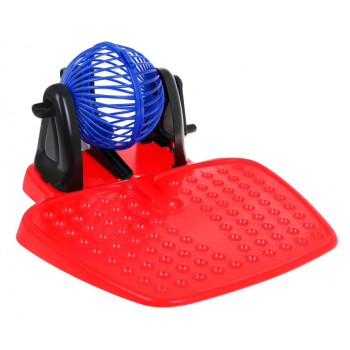 Gra Bingo dla dzieci 4+ Loteria liczbowa + Maszyna losująca z kołowrotkiem + Kule z numerami + Karty Żetony